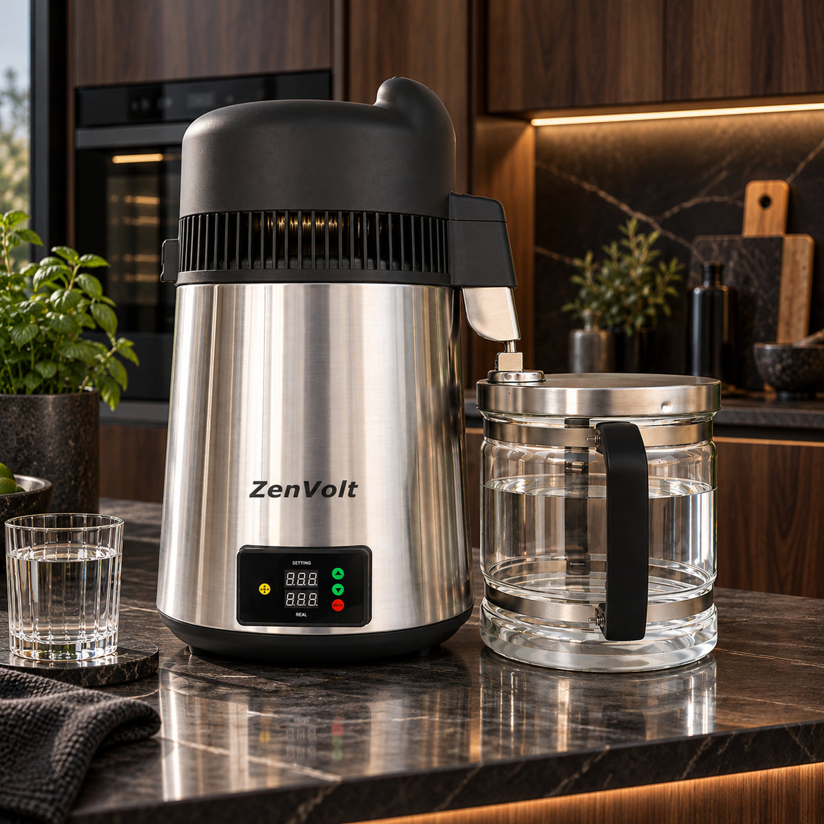 6L Stainless Steel Water Distiller with Digital Control