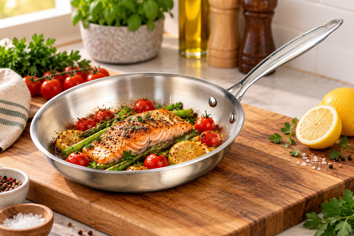 Elite Tri-Ply Stainless Steel Frying Pan