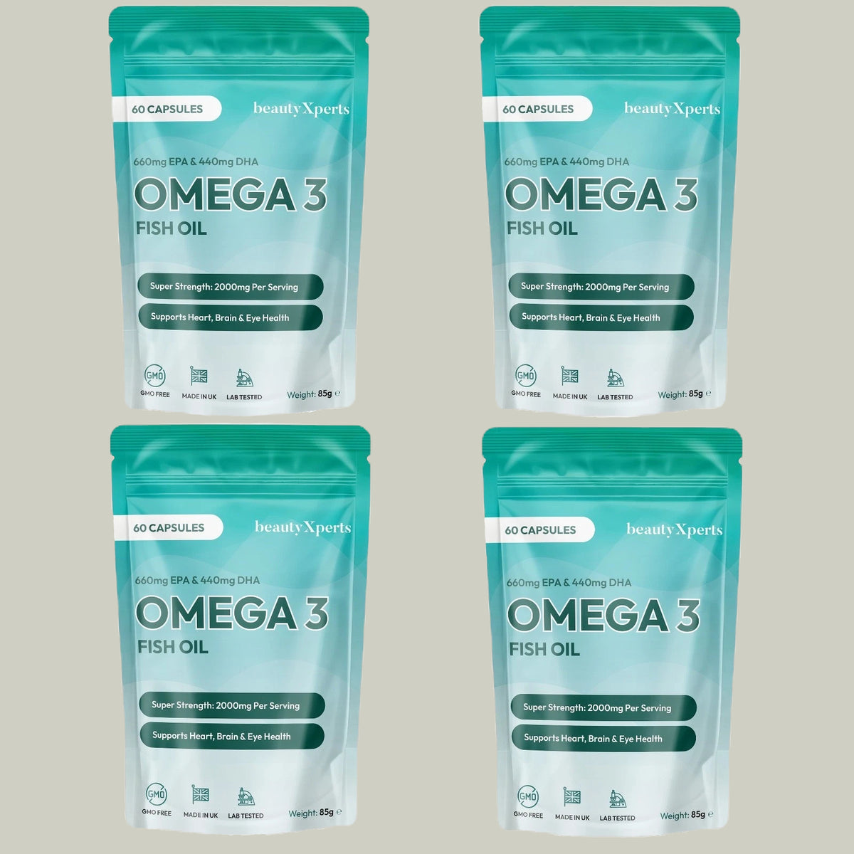 Omega 3 Fish Oil 2000Mg DHA & EPA High Strength Softgels (Not Tablets, Capsules)
