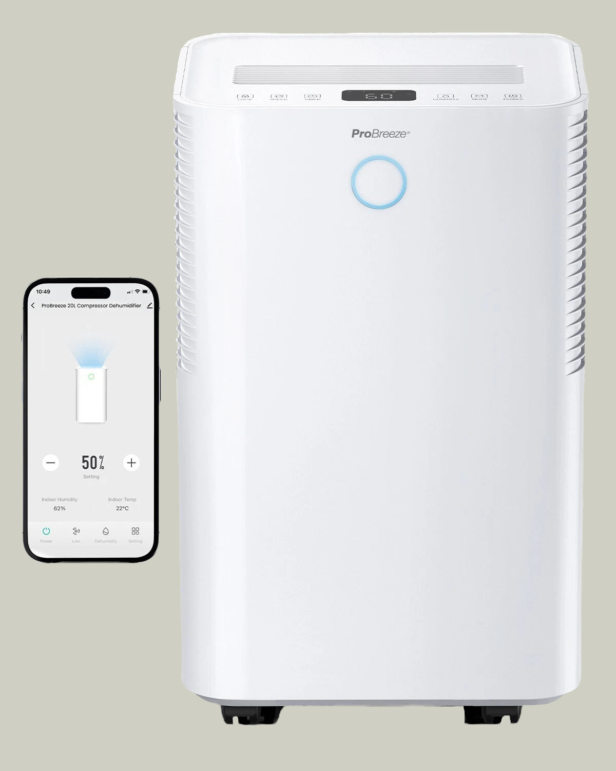 Pro Breeze 20L Smart Compressor Dehumidifier
