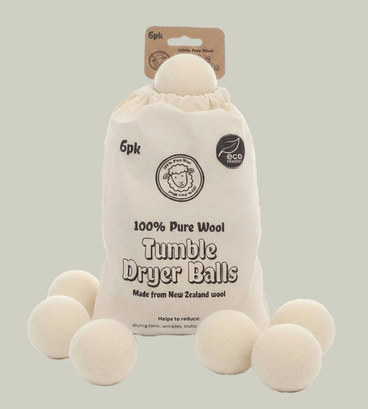 100% Pure Wool Tumble Dryer Balls – Pack of 6