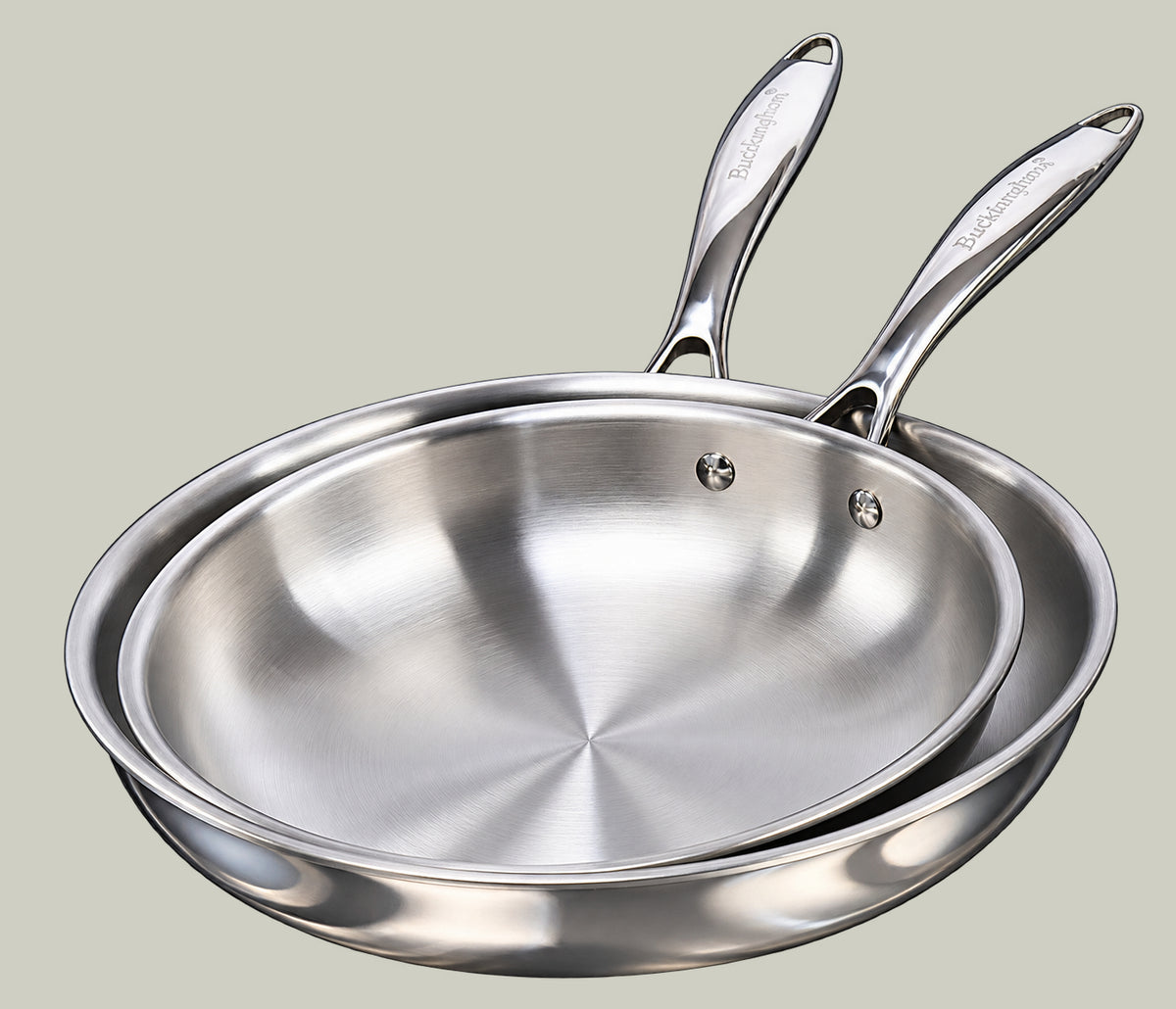 Elite Tri-Ply Stainless Steel Frying Pan Set