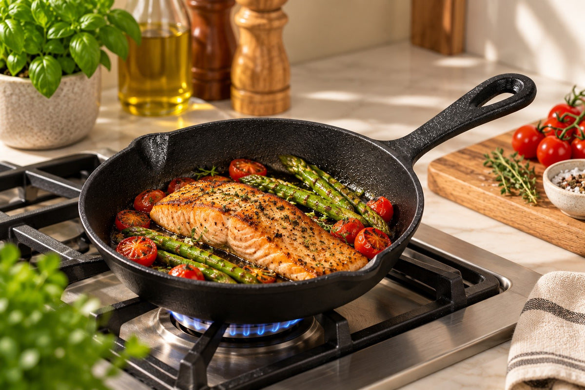 Pre-Seasoned Cast Iron Skillet Frying Pan