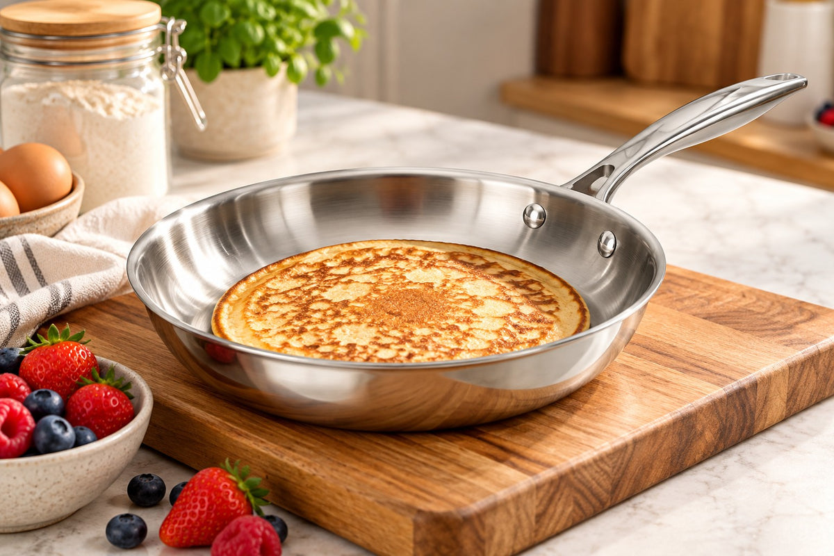 28cm 5-Ply Stainless Steel Frying Pan