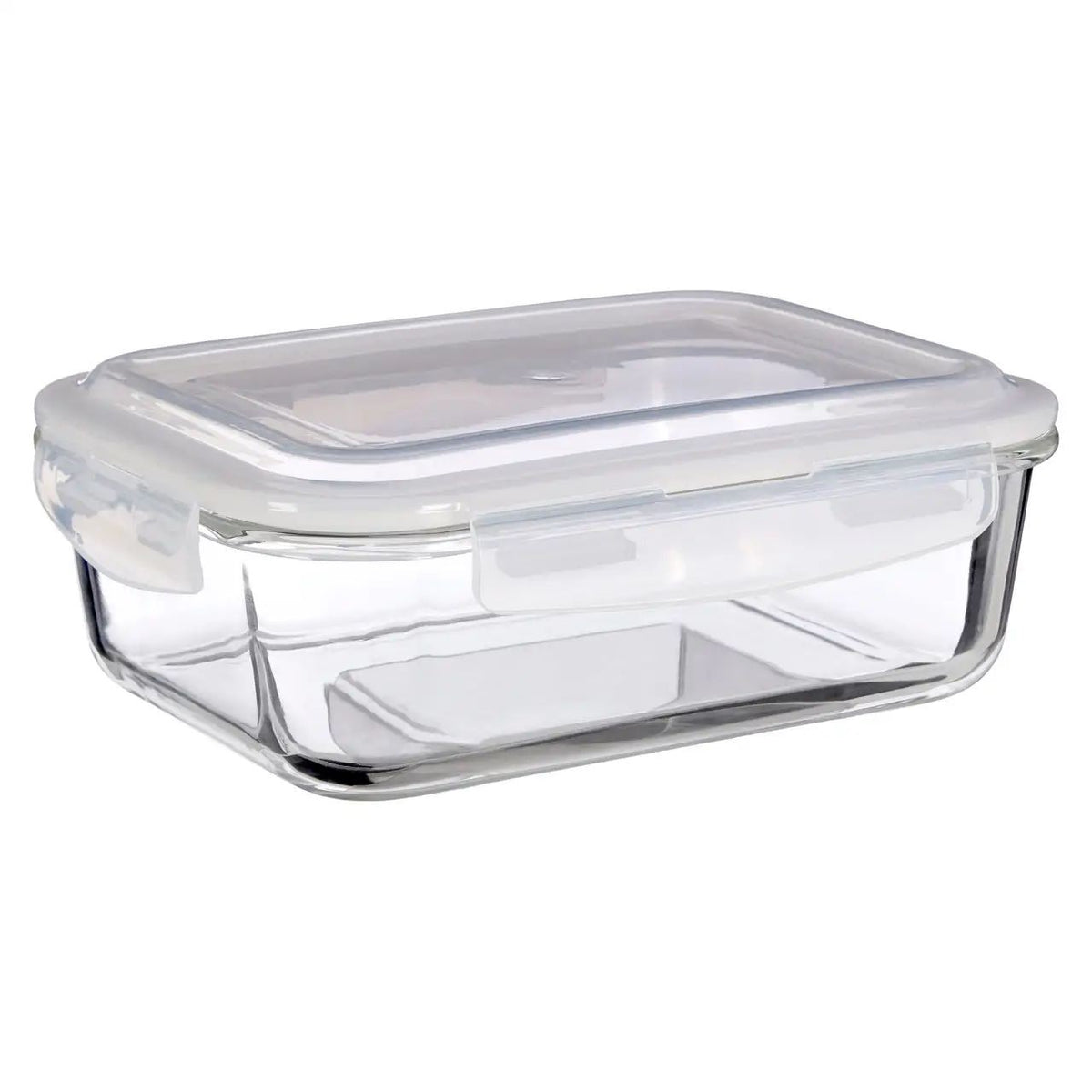 Freska 3Pc 1520Ml Borosilicate Glass Lunch Box Food Container Airtight Lid Set